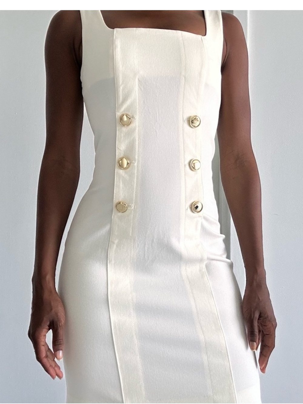 Derek Lam 10 Crosby Cream Casual Dress Sleeveless